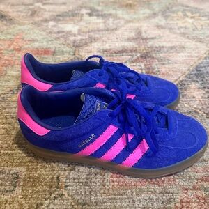 Adidas Gazelle Blue and Pink Sneakers